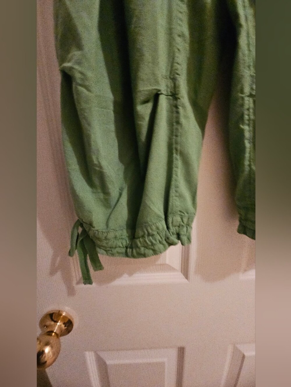 Free People Light Green Cargo Capri Pants - Picture 2 of 8